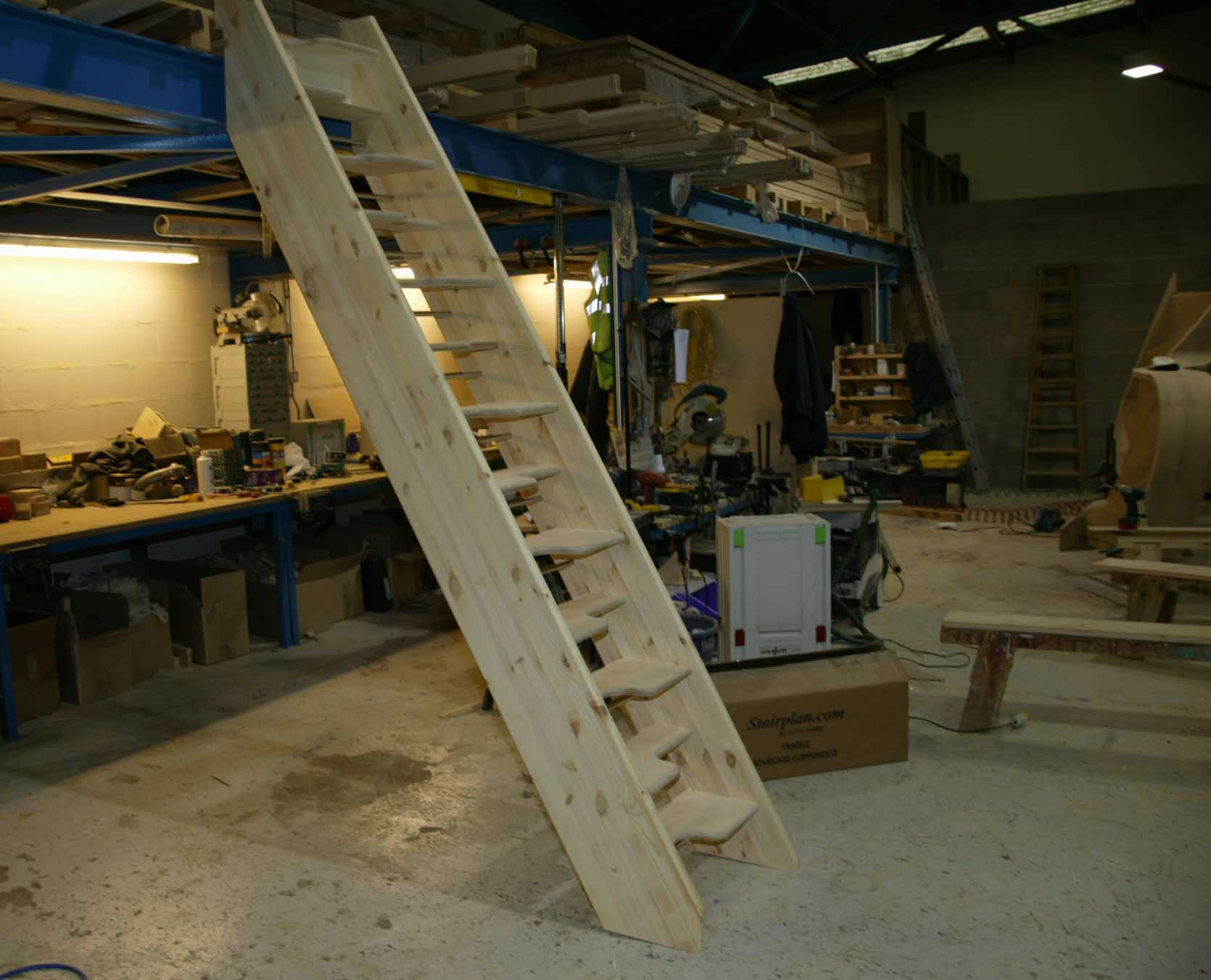 Birch 40 openplan space saver staircase