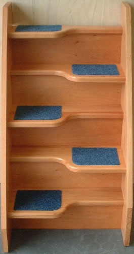 First sample of a space saver staircase