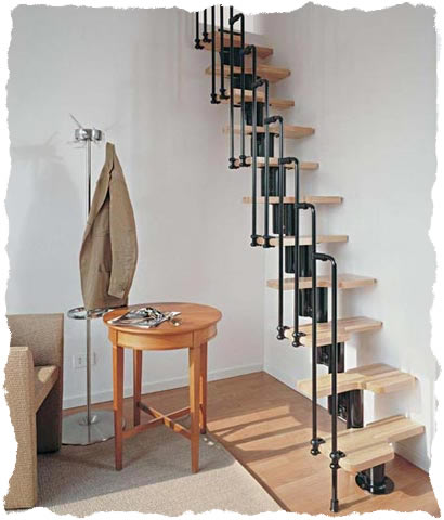 Alternating tread staircases - Space saving staircases