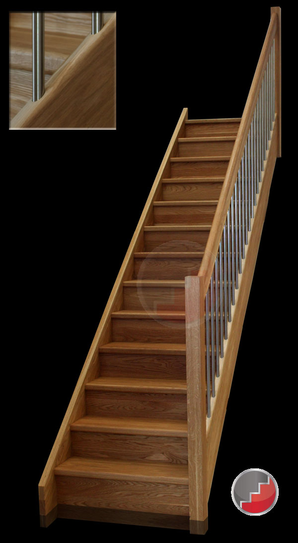 Oak European style staircases